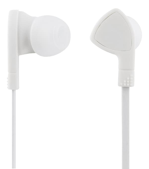 E110 In-ear earbuds, 1-button remote, 3.5mm, mic, white