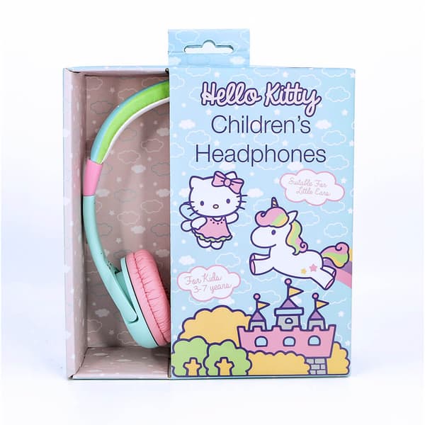 HELLO KITTY  Hörlur Junior On-Ear 85dB Grön/Rosa Enhörning