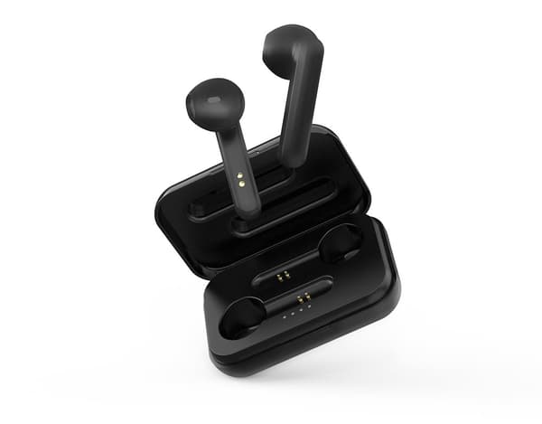 T110 TWS earbuds charging case semiinear black