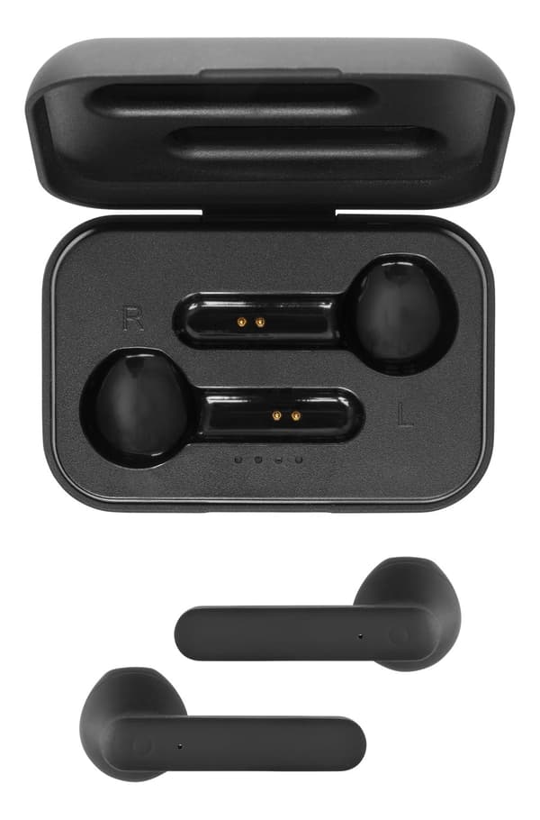 T110 TWS earbuds charging case semiinear black