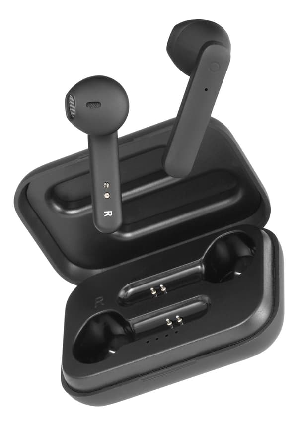 T110 TWS earbuds charging case semiinear black