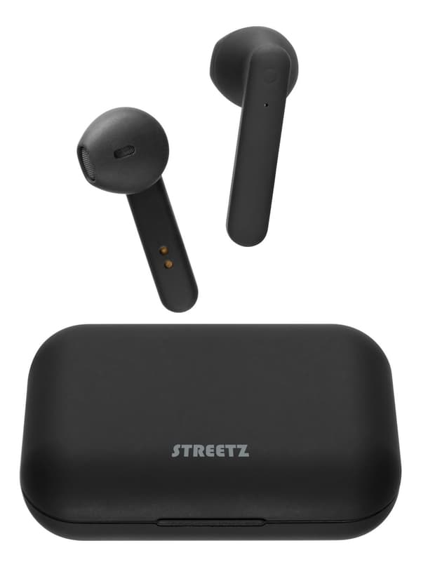 T110 TWS earbuds charging case semiinear black