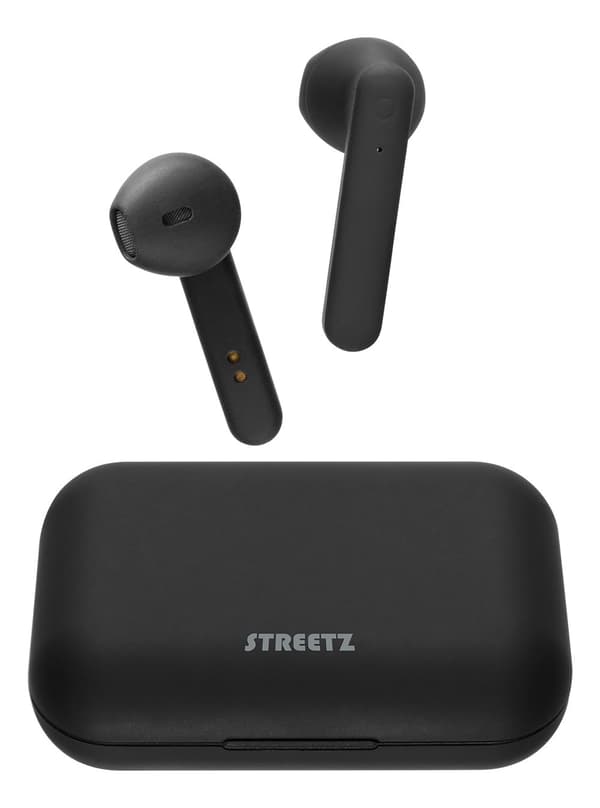 T110 TWS earbuds charging case semiinear black