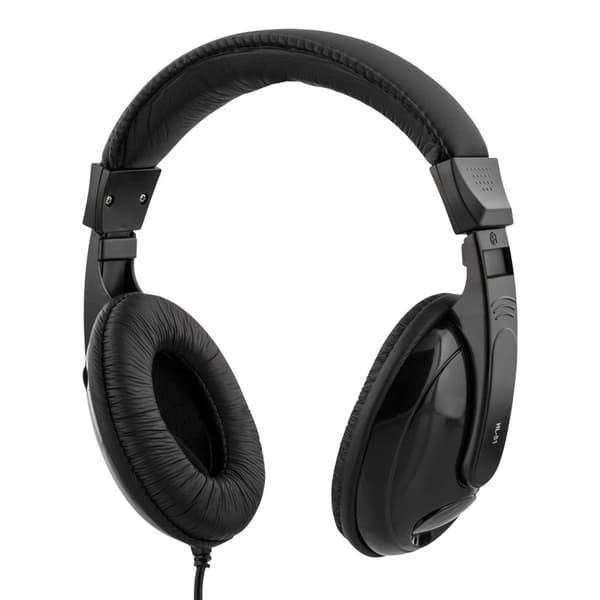 Headphones with volume control, 1x3.5mm, black
