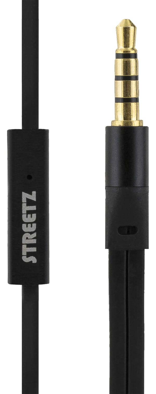 E110 In-ear headset, 1-button remote, 3.5mm, mic, black