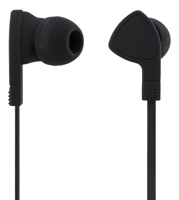 E110 In-ear headset, 1-button remote, 3.5mm, mic, black