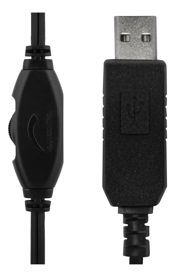 USB stereo headset, 40mm drivers, 32 ohm, 20Hz-20kHz, black