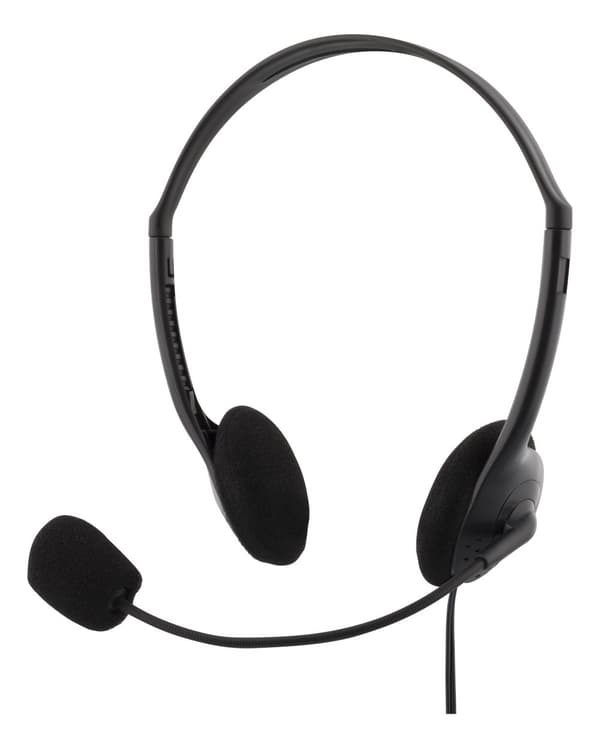 Stereo Headset, 30 mm element, 1x 3.5 mm (4-pole), black