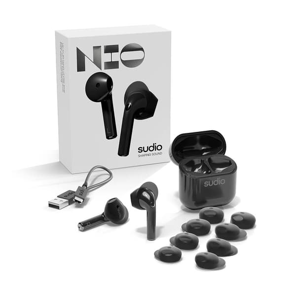 SUDIO Hodetelefon NIO True Wireless In-Ear Svart Mic