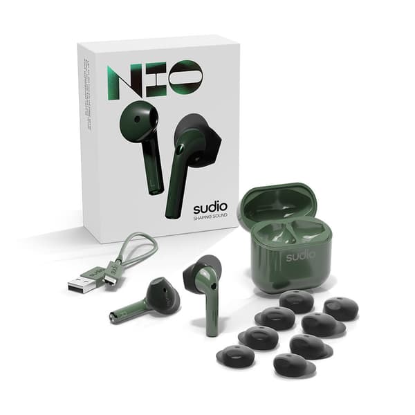 Hovedtelefon NIO True Wireless In-Ear Grøn Mic