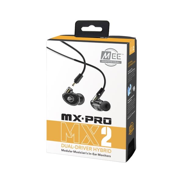 MEE audio MX2 PRO In-Ear hörlurar  avtagbara kablar Black/Smoke