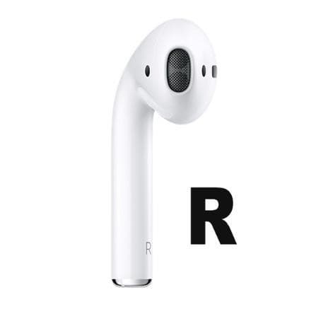Original Helt Ny 1 st Höger Hörlur Apple AirPods (2nd gen) - Ersättningsdel - 1 År Garanti