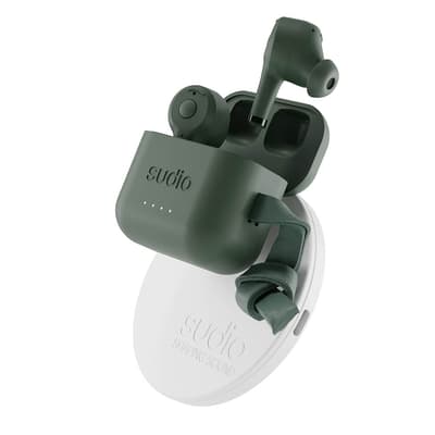 SUDIO Headphone ETT + Qi Charger True Wireless Bundle In-Ear Green