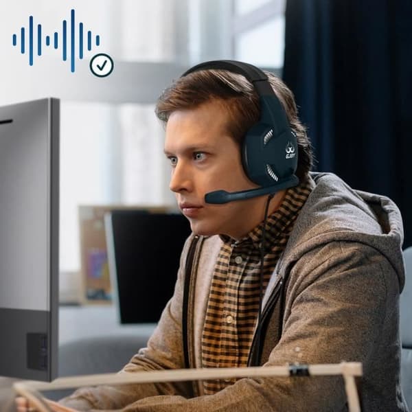Kabelansluten Gamer Headset Jack 3,5 mm rundstrålande mikrofon Stereoljud Mörkgrön Mörkgrön