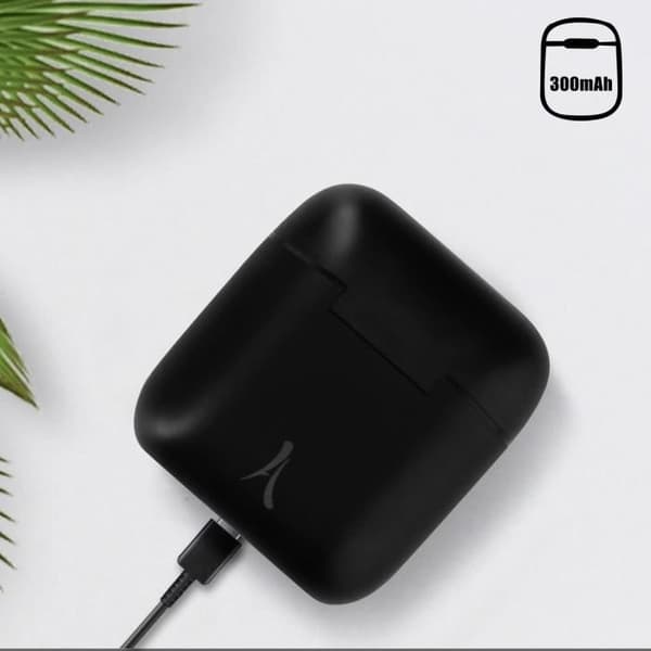 Bluetooth-hörlurar - AKASHI - ALTBUDSBTWH - IPX5 vattentät - 24h batteritid - Touch control