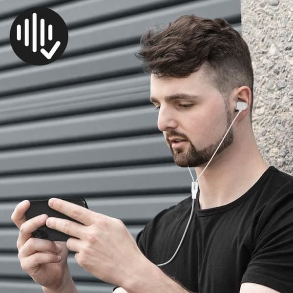 USB-C hörlurar - INKAX - In-ear - 1,2m - Integrerad mikrofon - Multifunktionsknapp