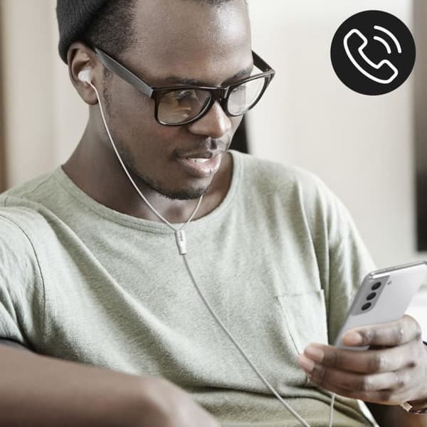 USB-C hörlurar - INKAX - In-ear - 1,2m - Integrerad mikrofon - Multifunktionsknapp