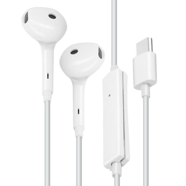USB-C hörlurar - OPPO - Modell med mikrofon - Stereo ljud - In-ear - 1m