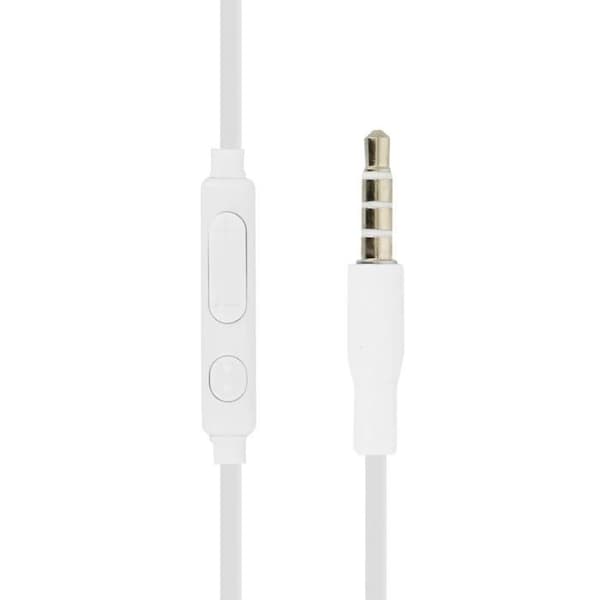 In-ear hörlurar - Vit - Jack 3.5mm - Fjärrkontroll - Anti-trassel kabel - Handsfree-kit