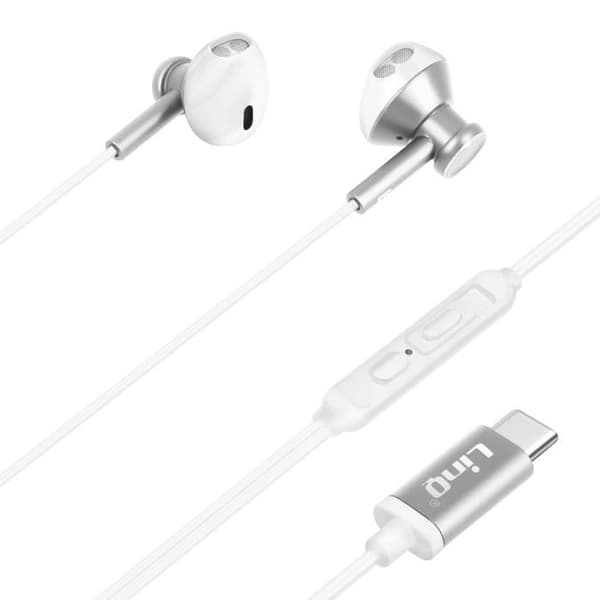 Trådbundna Hörlurar - LINQ - USB-C - Stereo Ljud - In-Ear - 1,2 m Kabel