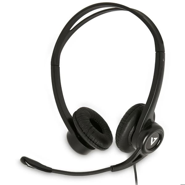 Hörlurar - V7 - HU311-2EP - Trådad - Stereo - Supra-aural - 32 Ohm - Svart