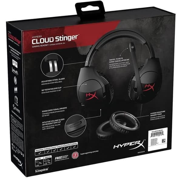 HyperX Wired Cloud Stinger Gamer Headset Black PC / PS4