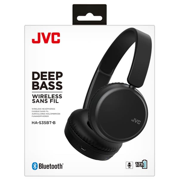 JVC Headphone On-Ear Wireless HA-S35BT Black