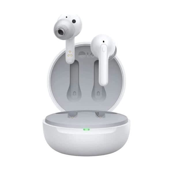 LG TONE-FP3 True Wireless InEar-hörlurar i vitt med inbyggd mikrofon för handsfreesamtal, Bluetooth 5.1-anslutning,