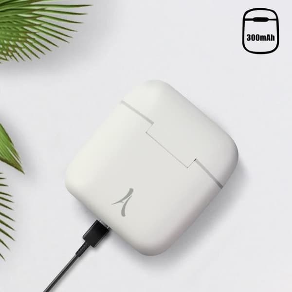 Trådlösa hörlurar - AKASHI - ALTBUDSBTWH - Bluetooth 5.0 - IPX5 vattentät - 24h batteritid