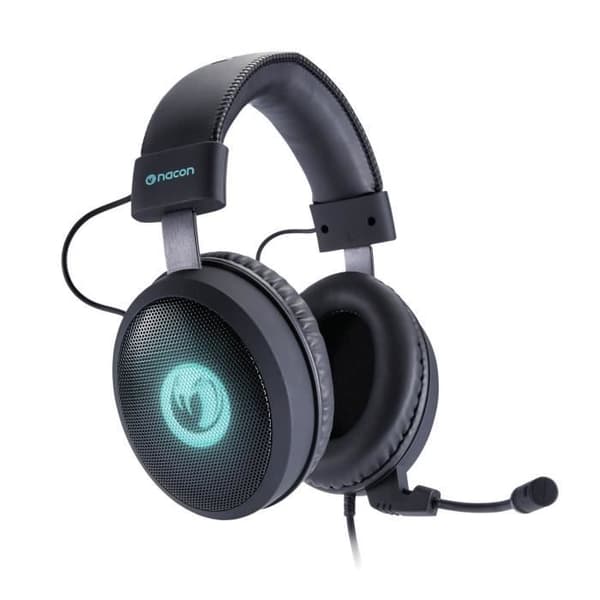 NACON PCGH-300SR förstärkt spelheadset, 7.1 kanaler, binauralt, pannband, svart, blått