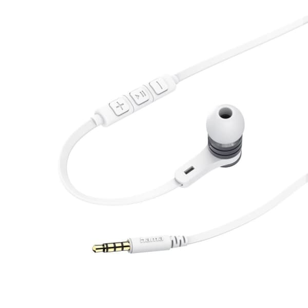 Hama Intense Hörlurar Trådbundna In Ear Calls/Music Silver - Vit (00184136)