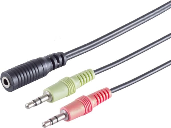 S/CONN maximal anslutning för headset Y-adapter, TRRS-jack, 3,5 mm, CTIA (14-05040)