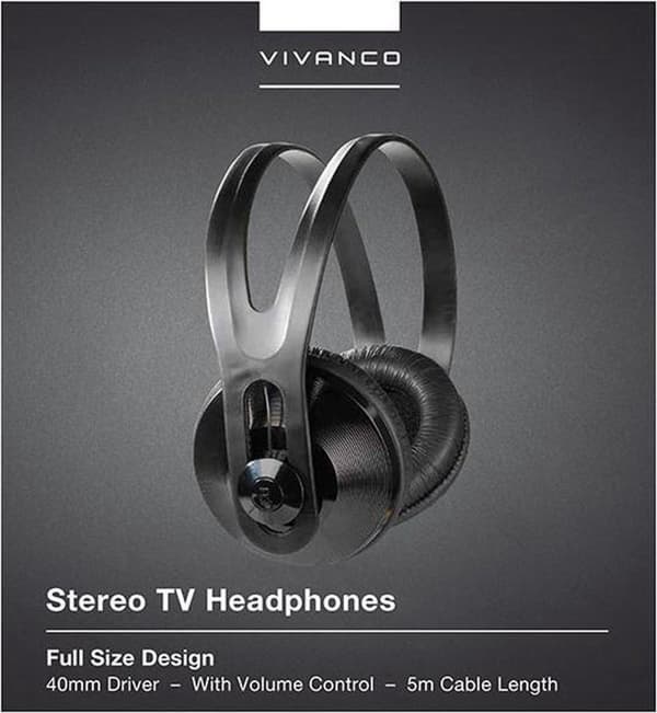 Vivanco SR 97 TV TV Over Ear Hovedtelefoner Sort