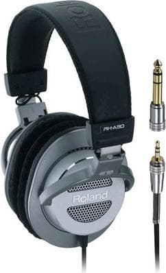 Roland RH-A30 Studio-hovedtelefoner Over Ear Foldbare, drejelige ørekopper Sølv, Sort (402350)