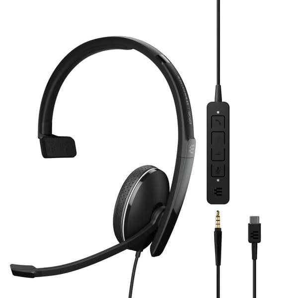 EPOS I SENNHEISER ADAPT 135 USB-C II - ADAPT 100-serien - headset - on-ear - trådbunden - 3,5 mm kontakt, USB-C - svart - optimerad för UC