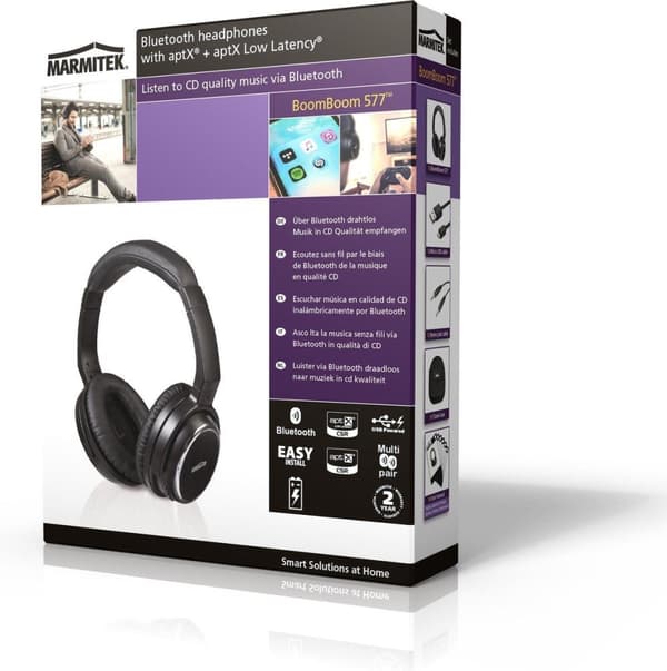 Marmitek BoomBoom 577 Over-ear Bluetooth-kuulokkeet, joissa aptX + aptX Low Latency