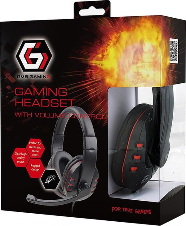 Gembird GHS-402 hörlurar/headset Trådbunden Huvudband Gaming Svart