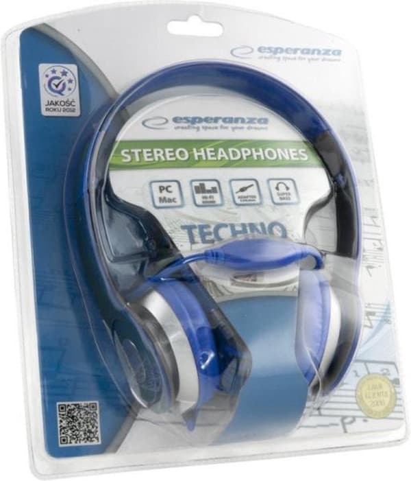 Esperanza EH145B kuulokkeet/kuulokkeet Wired Head-band Music Blue