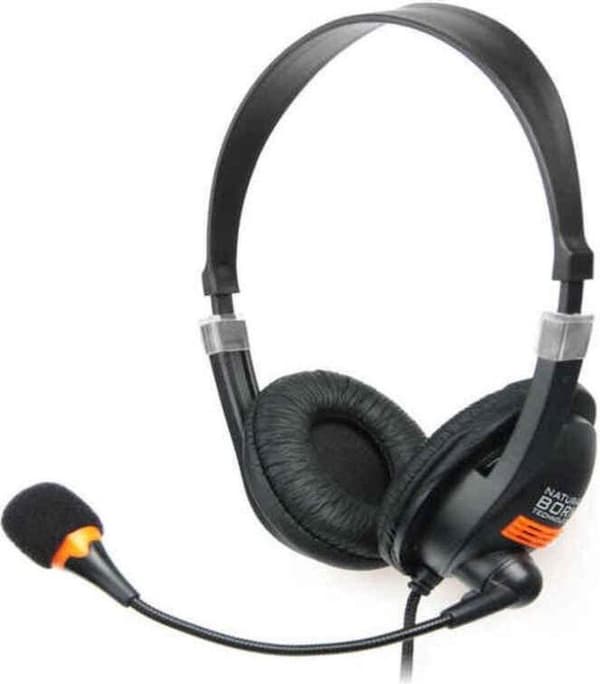 NATEC Drone Headset Trådbundna huvudband Samtal/Musik Svart, Orange