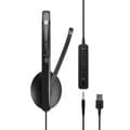 Pikkukuva 4 / 5: EPOS I SENNHEISER ADAPT 165 USB II - kuulokkeet - on-ear - langallinen - USB, 3,5 mm pistoke - musta - optimoitu UC