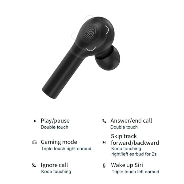 Wireless Bluetooth Headphones V5.0 Touch Control Earphones Stereo HD talk for G-sp T5