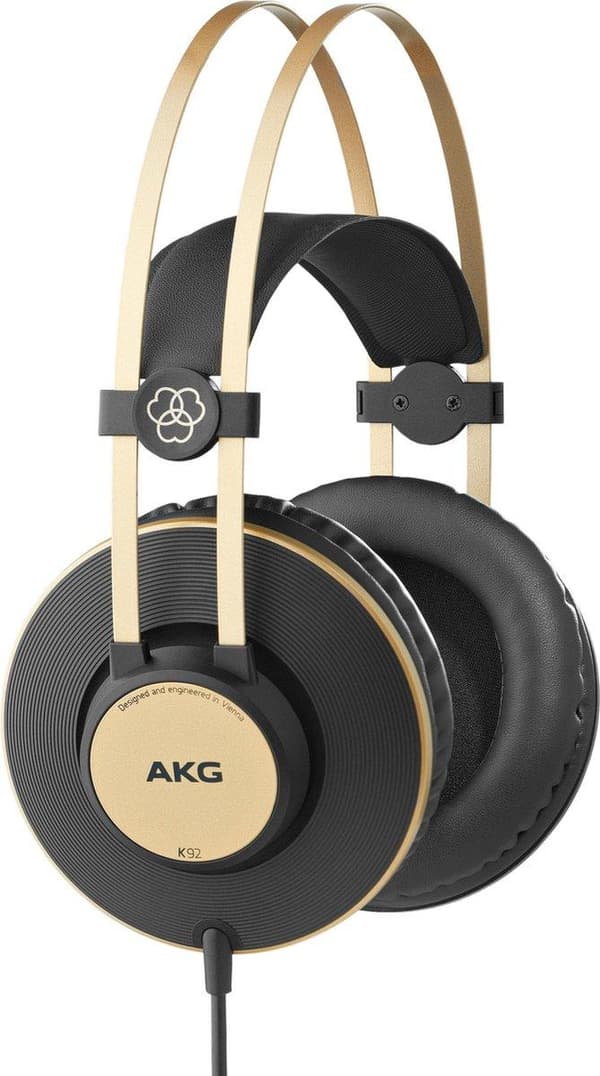 AKG K92 mustat, kultaiset, sirkumalliset sankakuulokkeet