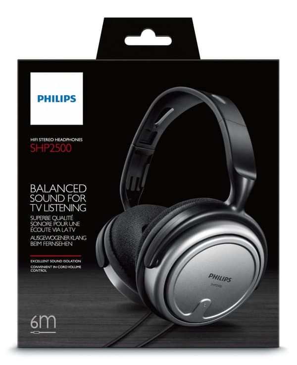 Philips SHP2500 - Over-Ear hovedtelefoner - Sølv