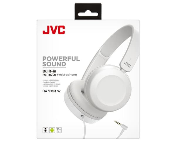 JVC HA-S31M - On-ear høretelefoner - Hvid