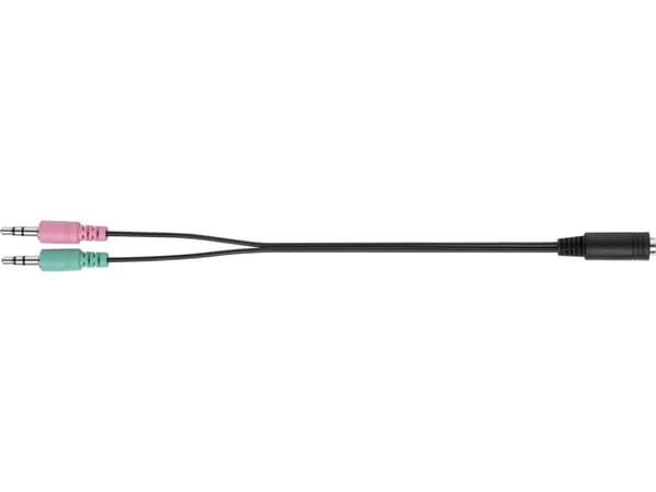 Sandberg MiniJack Headset med Line-Mic - hörlurar med mikrofon - on-ear - trådbunden - 3,5 mm kontakt