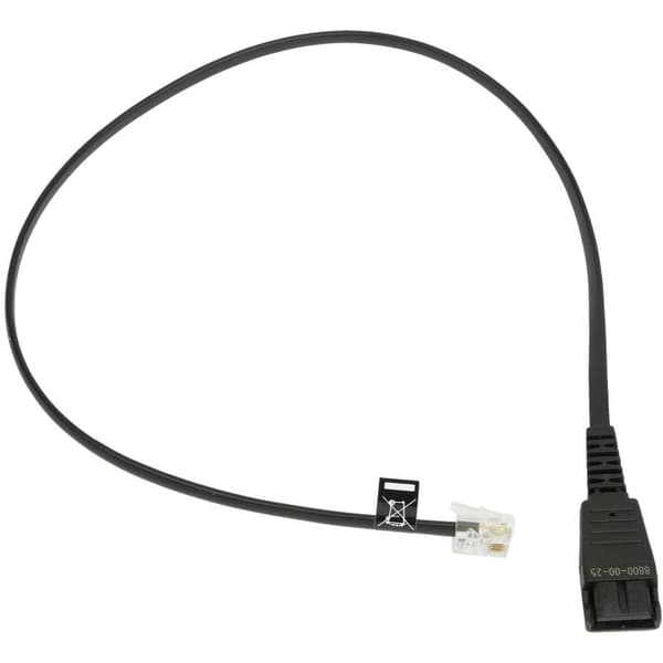 GN Netcom - Kuulokkeiden kaapeli - Pikakatkaisu - RJ-10 (M) - Charcoal (8800-00-25)