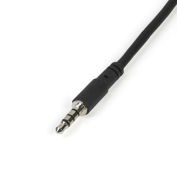 StarTech .com 3,5 mm Jack Audio Y-kabel - 4 ben. til 3 pin Headset-adapter til headset med hovedtelefon-/mikrofonstik - St/Bu - Headset-splitter - 20