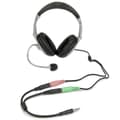 Miniatyrbillede 4 af 6: StarTech .com 3,5 mm Jack Audio Y-kabel - 4 ben. til 3 pin Headset-adapter til headset med hovedtelefon-/mikrofonstik - St/Bu - Headset-splitter - 20