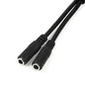 Miniatyrbillede 1 af 6: StarTech .com 3,5 mm Jack Audio Y-kabel - 4 ben. til 3 pin Headset-adapter til headset med hovedtelefon-/mikrofonstik - St/Bu - Headset-splitter - 20
