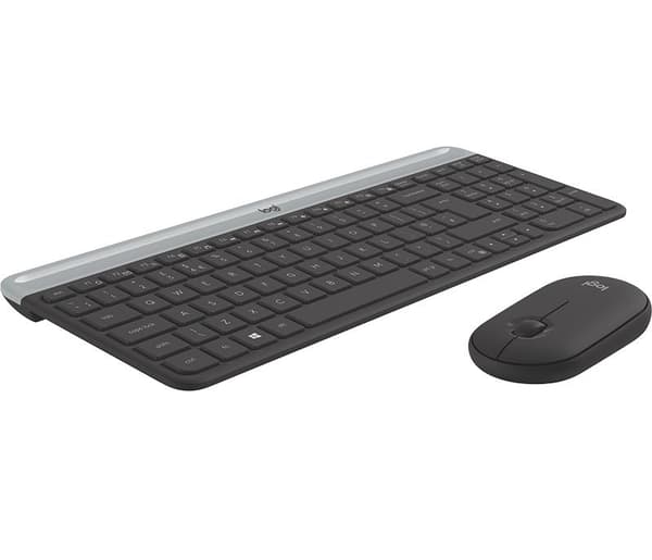 Logitech Slim Wireless Combo MK470 - Tastatur og mus sæt - trådløs - 2,4 GHz - QWERTY - GB - Grafit